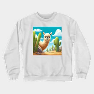 Cute Little Sneaky Llama Crewneck Sweatshirt